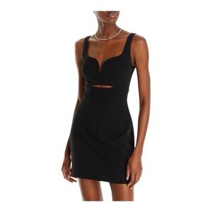 Aqua Chic Black Cutout Dress
